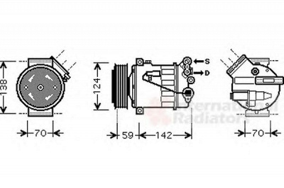 VAN WEZEL 3700k450 -  Компрессор, кондиционер
